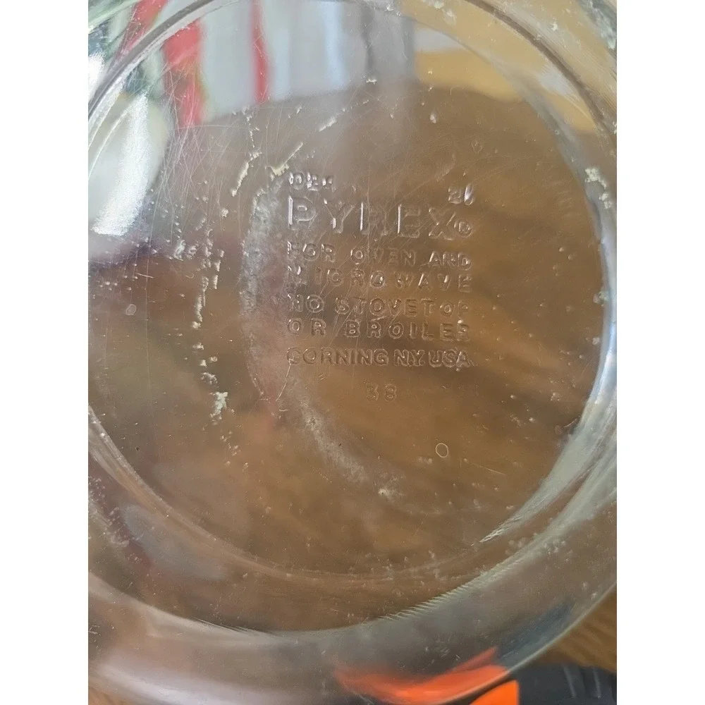 Vintage Pyrex #024‎ Clear Glass 2 Qt. Round 8 1/2